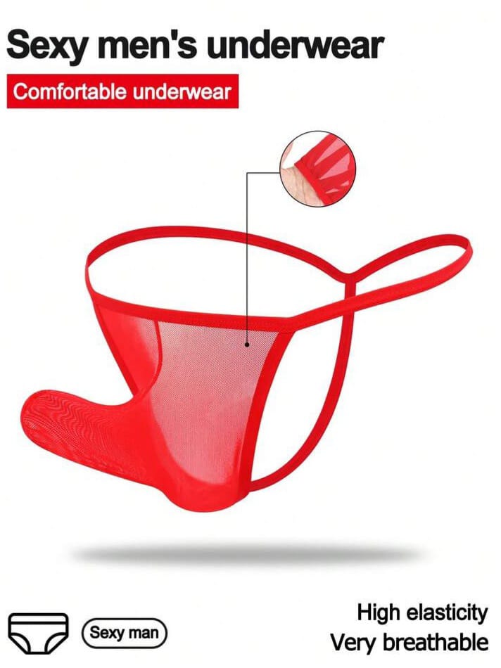 Men's Mesh Sexy Comfortable U-Pouch Underwear